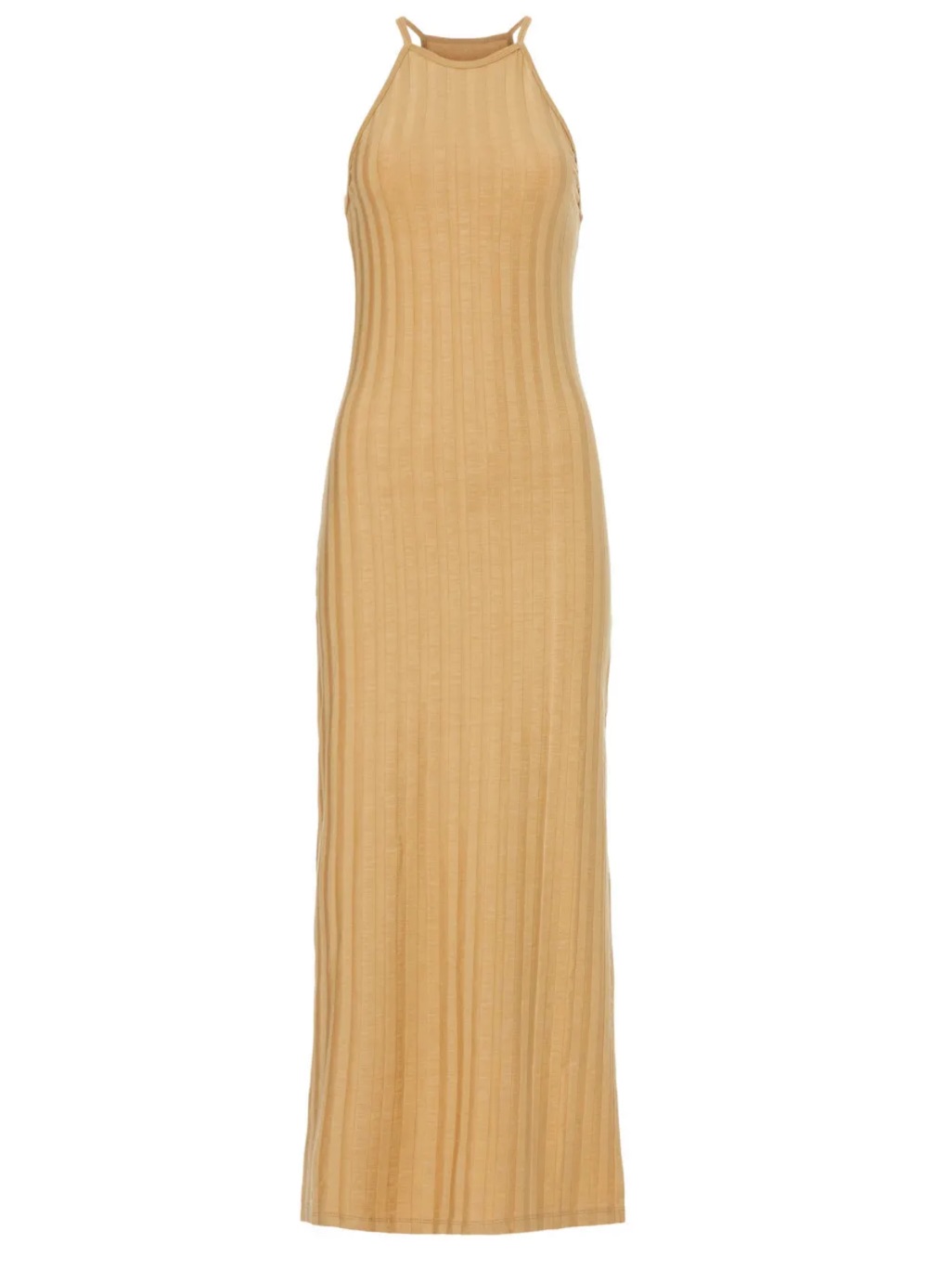 Jonathan Simkhai Megan Tan Ribbed Knit Racerback Dress